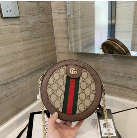 Genuine Leather Gucci Ophidia Mini GG Round with box