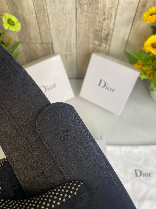 CD DIOR MENS BELT WID OG BOX CARD & DUST BAG