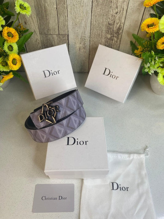 CD DIOR MENS BELT WID OG BOX CARD & DUST BAG