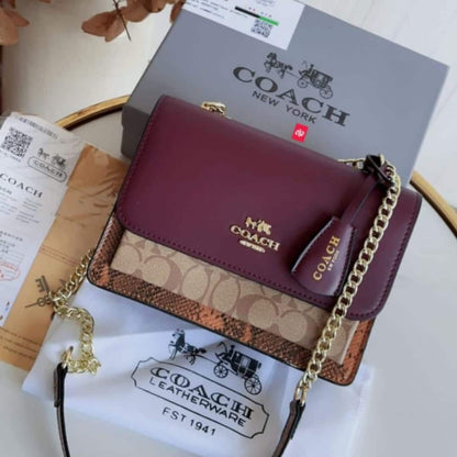 Coach klare crossbody in blocked signature canvas with dubblebox packing