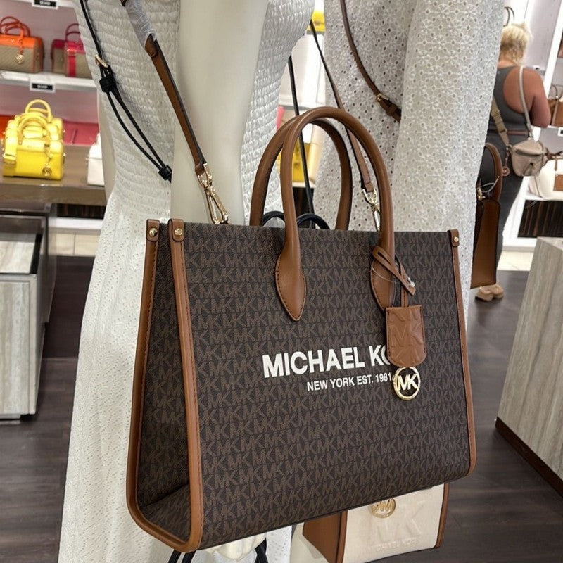 Michael kors mirella tote bag with dust bag(100813 coffebrown)
