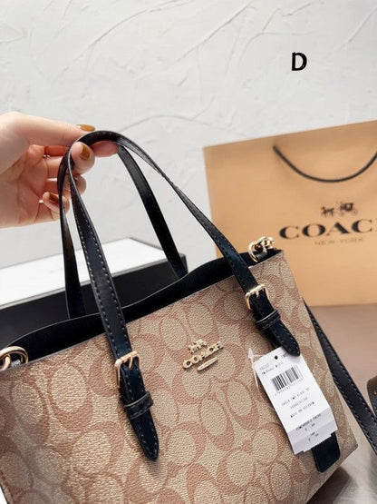 Coach mollie tote 25 in signature canvas womens crossbody bag with box