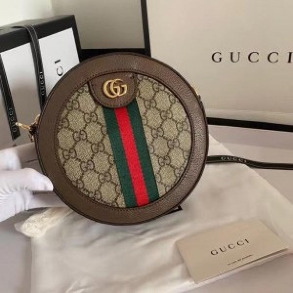 Genuine Leather Gucci Ophidia Mini GG Round with box