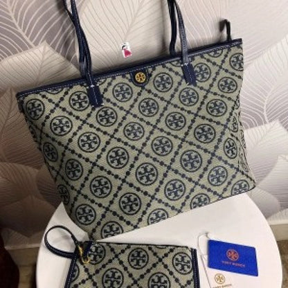 Tory Burch T Monogram Tote With & Dust Bag & Extra