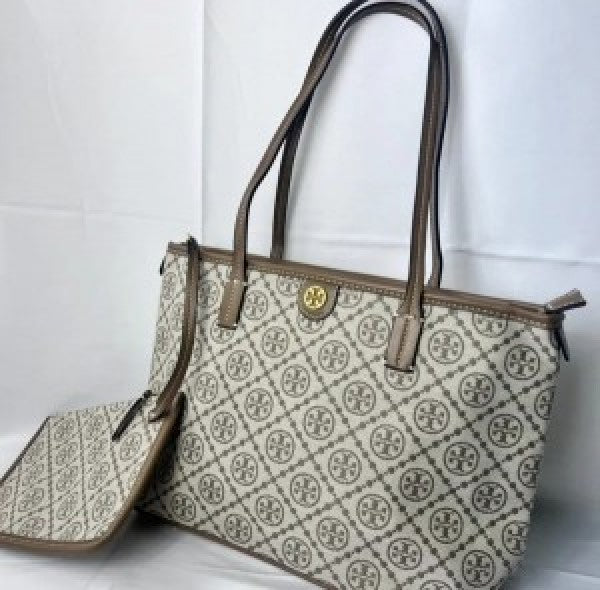 Tory Burch T Monogram Tote With & Dust Bag & Extra