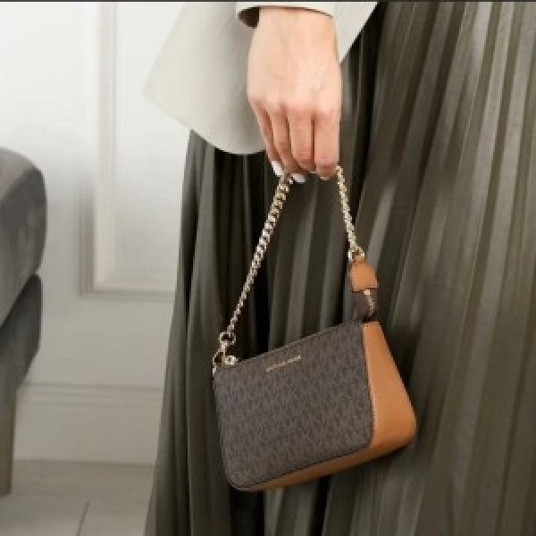 Michael Kors MK MD Chain Pouchette Bag With Dust Bag