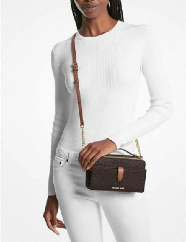 Michaelkors double zip crossbody with box