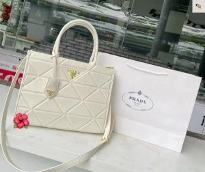 Prada leather symbole tote bag with dust cover & dust bag