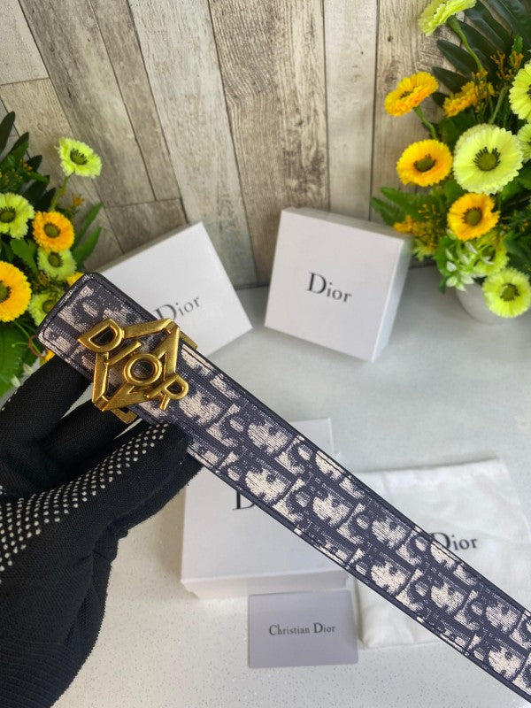 CD DIOR MENS BELT WID OG BOX CARD & DUST BAG