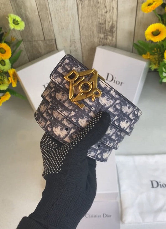 CD DIOR MENS BELT WID OG BOX CARD & DUST BAG