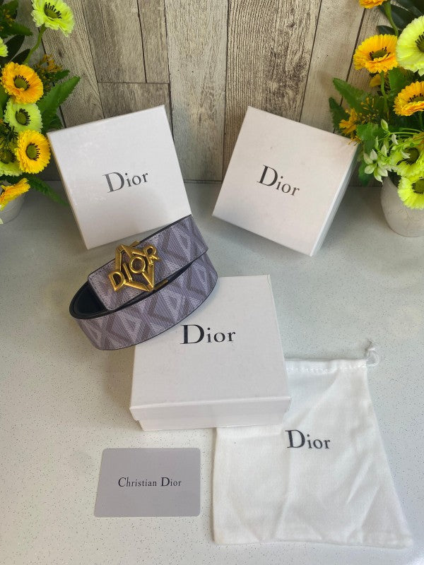 CD DIOR MENS BELT WID OG BOX CARD & DUST BAG