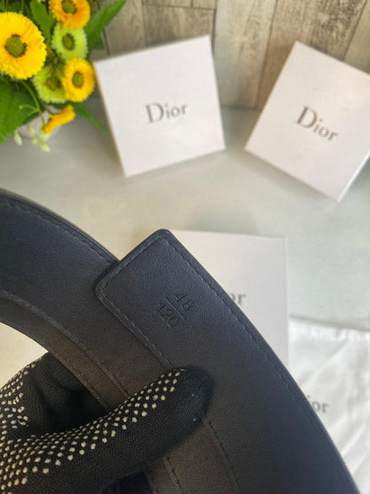 CD DIOR MENS BELT WID OG BOX CARD & DUST BAG