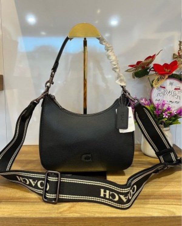 Coach Signature Crossbody Hobo Premium Quality Bag With OG Box & Dust Bag Shoulder Strap