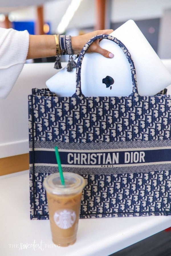 Christian Dior book tote bag premium quality with scarf&og box