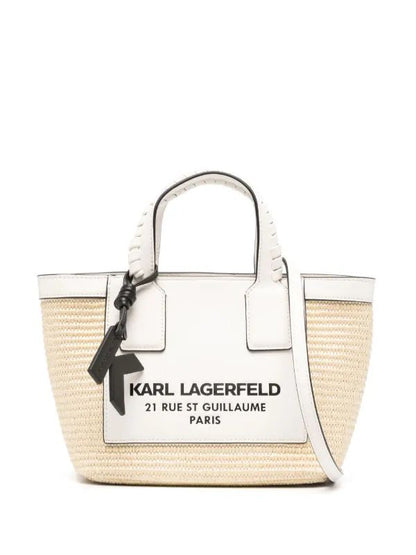 KARL LAGERFELD LEATHER STRUCTURED HANDHELD BAG