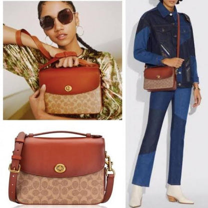 Coach marlie bag with box and carry bag