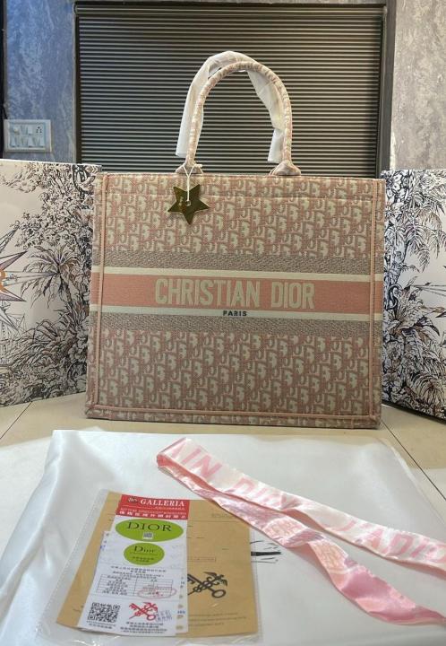 Christian Dior book tote bag premium quality with scarf&og box