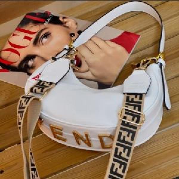 fendi Boston 365 Brown FF jacquard Fabric Bag