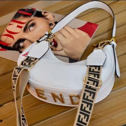 fendi Boston 365 Brown FF jacquard Fabric Bag