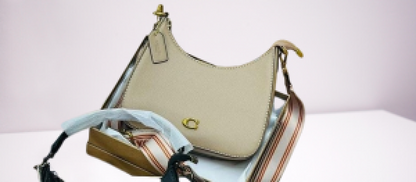 Coach Signature Crossbody Hobo Premium Quality Bag With OG Box & Dust Bag Shoulder Strap