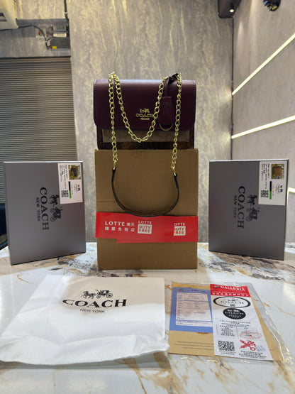 Coach klare crossbody in blocked signature canvas with dubblebox packing