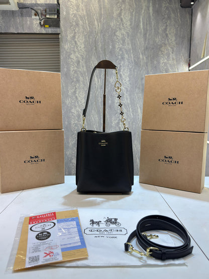 Coach mollie signature bucket bag with extra long sling and carry bag