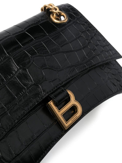 Balenciaga Crush Small Chain Bag Embossed Black with box