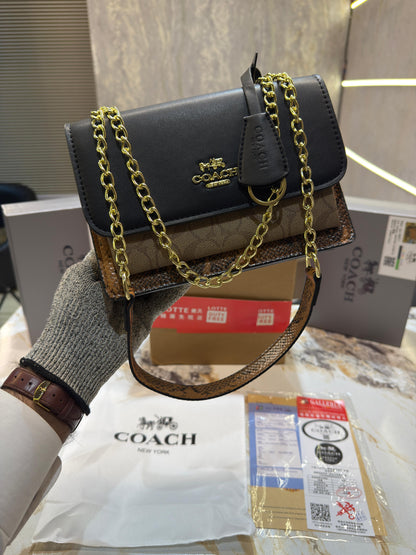 Coach klare crossbody in blocked signature canvas with dubblebox packing